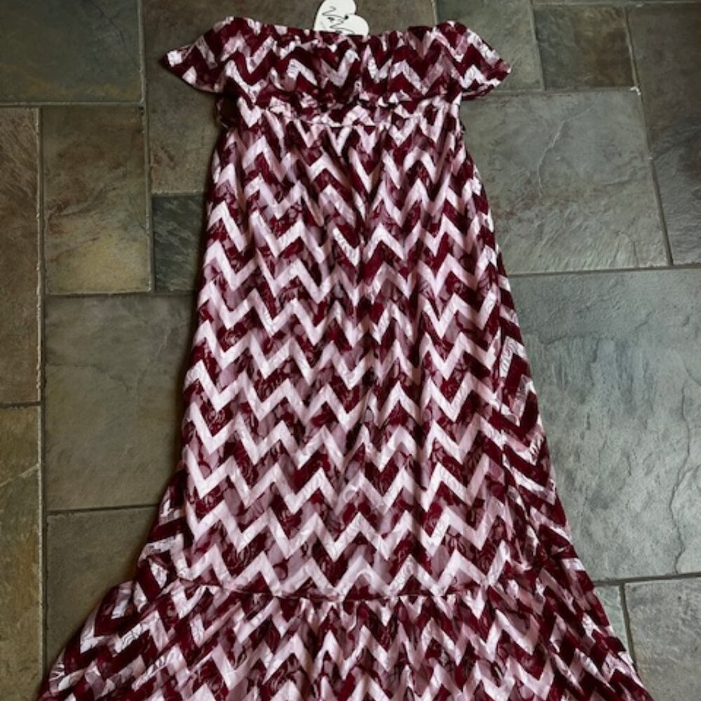 VaVa by Joy Han Romantic Strapless Maxi Dress Women's Size M (6-8)